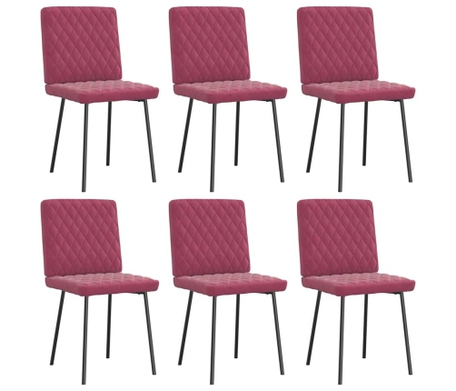 Söögitoolid 6 Tk, Veinipunane, Samet