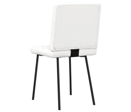 Virtuves Krēsli, 6 Gab., Balta Mākslīgā Āda Vidaxl