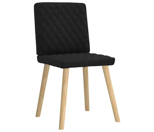 Virtuves Krēsli, 6 Gab., Melns Audums Vidaxl