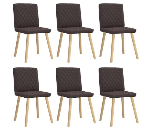 Söögitoolid 6 Tk, Tumepruun, Kangas