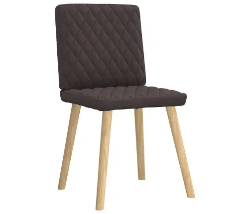 Virtuves Krēsli, 6 Gab., Tumši Brūns Audums Vidaxl