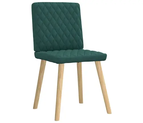 Virtuves Krēsli, 6 Gab., Tumši Zaļš Audums Vidaxl