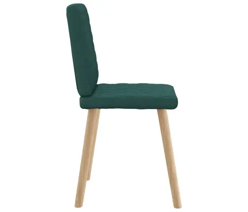 Virtuves Krēsli, 6 Gab., Tumši Zaļš Audums Vidaxl