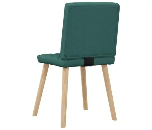 Virtuves Krēsli, 6 Gab., Tumši Zaļš Audums Vidaxl
