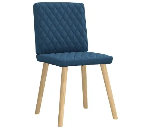 Virtuves Krēsli, 6 Gab., Zils Audums Vidaxl