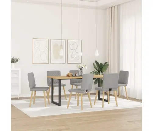 Valgomojo Kėdės, 6Vnt., Pilkos Spalvos, Audinys