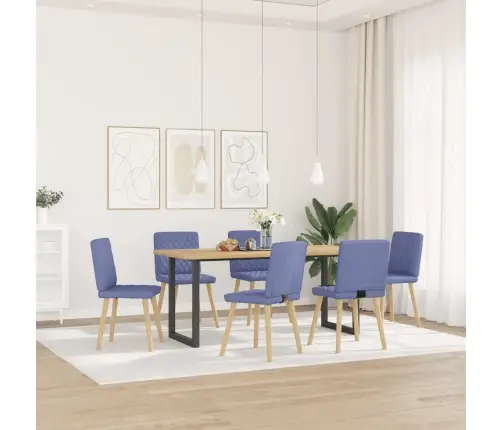 Söögitoolid 6 Tk, Teksasinine, Kangas