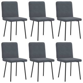 Söögitoolid 6 Tk, Tumehall, Samet