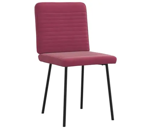 Söögitoolid 6 Tk, Veinipunane, Samet