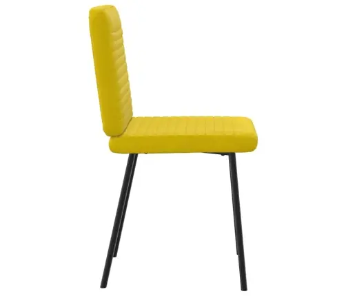Virtuves Krēsli, 6 Gab., Dzeltens Samts Vidaxl