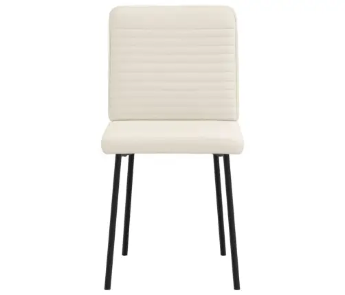 Valgomojo Kėdės, 6Vnt., Kreminės Spalvos, Aksomas