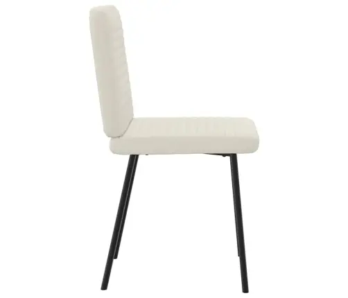 Valgomojo Kėdės, 6Vnt., Kreminės Spalvos, Aksomas