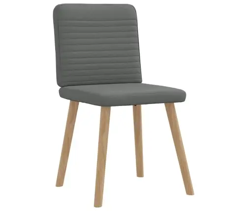 Virtuves Krēsli, 6 Gab., Tumši Pelēks Audums Vidaxl