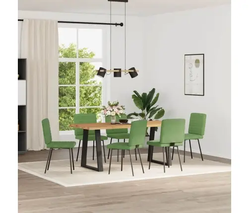 Virtuves Krēsli, 6 Gab., Gaiši Zaļš Samts Vidaxl