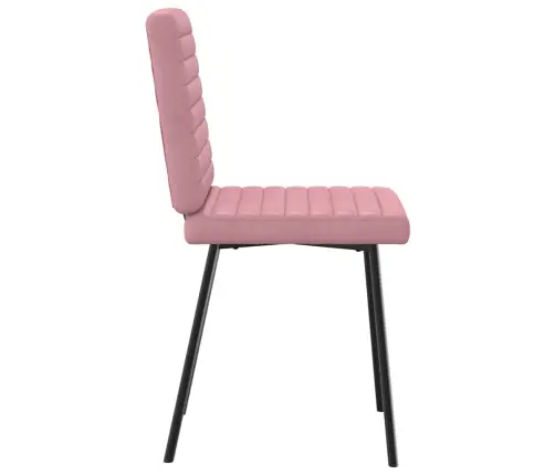 Virtuves Krēsli, 6 Gab., Rozā Samts Vidaxl Virtuves Krēsli, 6 Gab., Rozā Samts Vidaxl