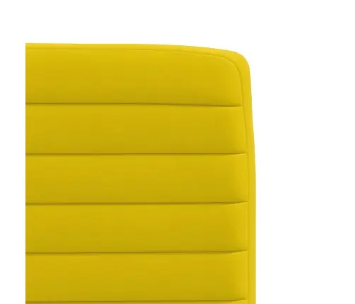 Valgomojo Kėdės, 6Vnt., Geltonos Spalvos, Aksomas