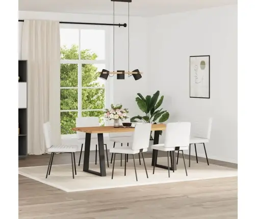 Virtuves Krēsli, 6 Gab., Balta Mākslīgā Āda Vidaxl