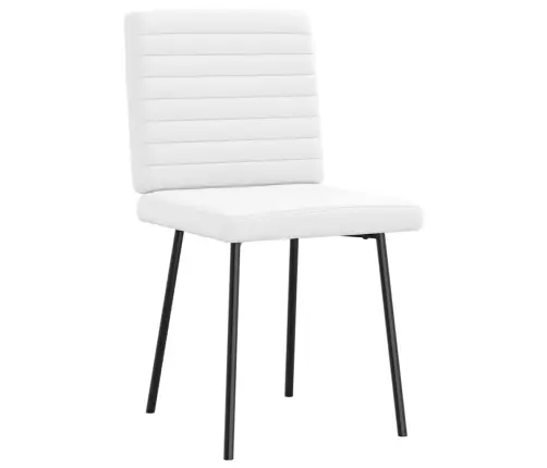 Virtuves Krēsli, 6 Gab., Balta Mākslīgā Āda Vidaxl