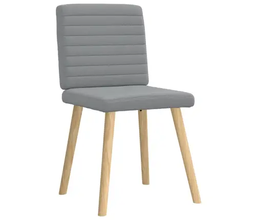 Virtuves Krēsli, 6 Gab., Gaiši Pelēks Audums Vidaxl