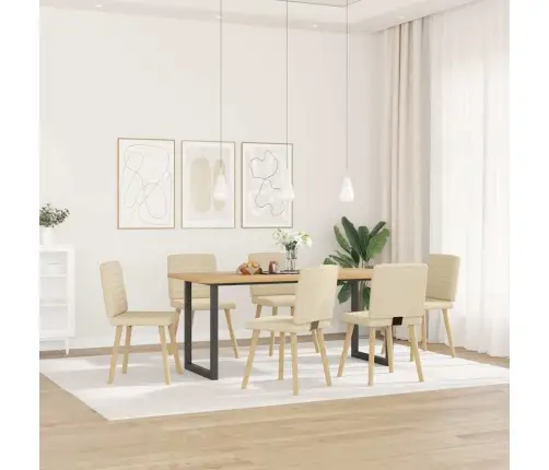 Söögitoolid 6 Tk, Kreemjas, Kangas