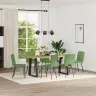Valgomojo Kėdės, 6Vnt., Šviesiai Žalios Spalvos, Aksomas