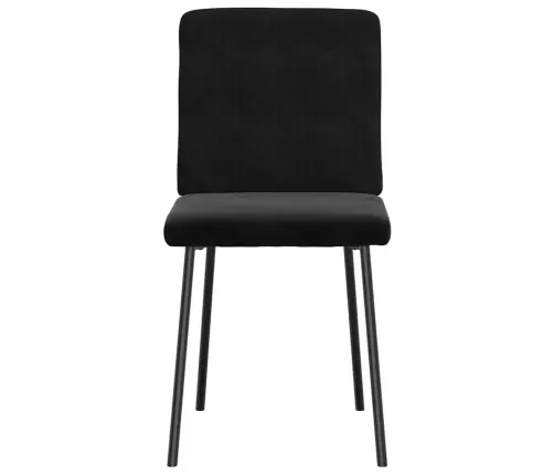 Virtuves Krēsli, 6 Gab., Melns Samts Vidaxl