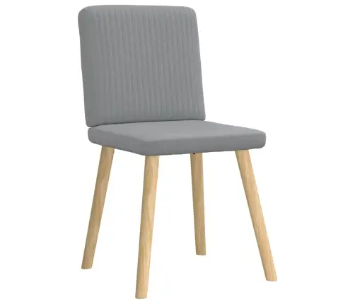 Virtuves Krēsli, 6 Gab., Gaiši Pelēks Audums Vidaxl