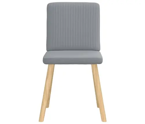 Virtuves Krēsli, 6 Gab., Gaiši Pelēks Audums Vidaxl