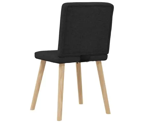 Valgomojo Kėdės, 6Vnt., Juodos Spalvos, Audinys