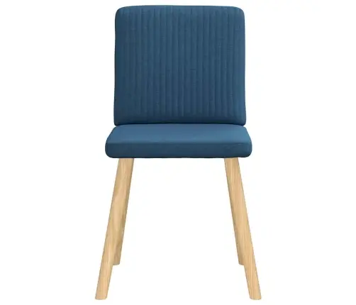 Virtuves Krēsli, 6 Gab., Zils Audums Vidaxl