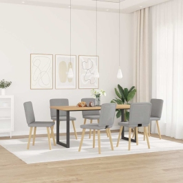 Virtuves Krēsli, 6 Gab., Mākonis Pelēks Audums Vidaxl