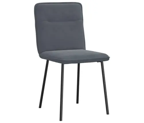 Valgomojo Kėdės, 6Vnt., Tamsiai Pilkos Spalvos, Aksomas