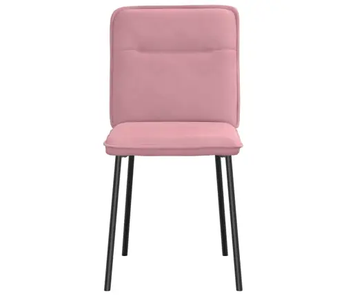 Virtuves Krēsli, 6 Gab., Rozā Samts Vidaxl