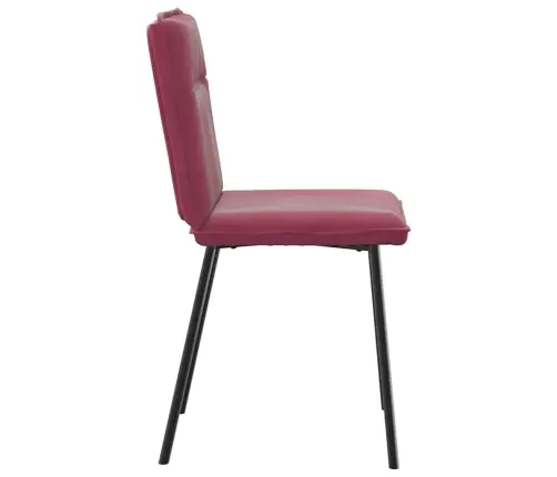 Virtuves Krēsli, 6 Gab., Vīnsarkans Samts Vidaxl