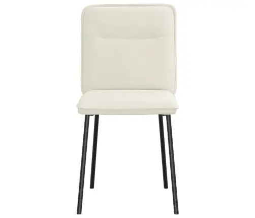 Valgomojo Kėdės, 6Vnt., Kreminės Spalvos, Aksomas