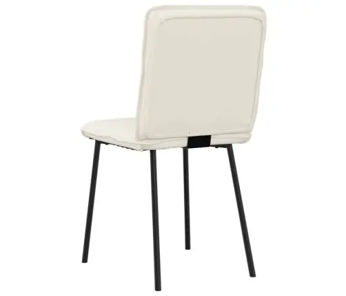 Valgomojo Kėdės, 6Vnt., Kreminės Spalvos, Aksomas