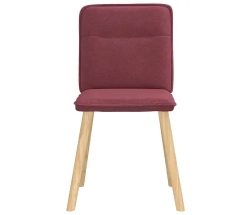 Virtuves Krēsli, 6 Gab., Vīnsarkans Audums Vidaxl