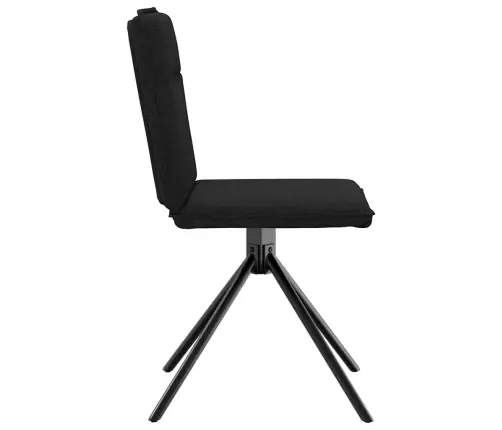 Virtuves Krēsli, 6 Gab., Melns Audums Vidaxl