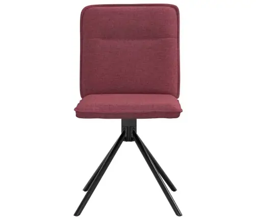 Virtuves Krēsli, 6 Gab., Vīnsarkans Audums Vidaxl
