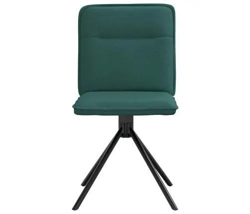 Virtuves Krēsli, 6 Gab., Tumši Zaļš Audums Vidaxl