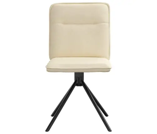 Valgomojo Kėdės, 6Vnt., Kreminės Spalvos, Audinys Valgomojo Kėdės, 6Vnt., Kreminės Spalvos, Audinys