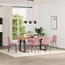 Söögitoolid 6 Tk, Roosa, Samet