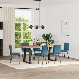 Söögitoolid 6 Tk, Sinine, Samet