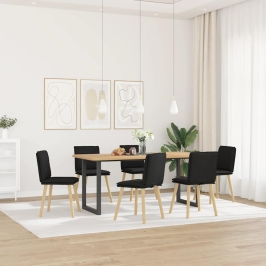 Söögitoolid 6 Tk, Must, Kangas