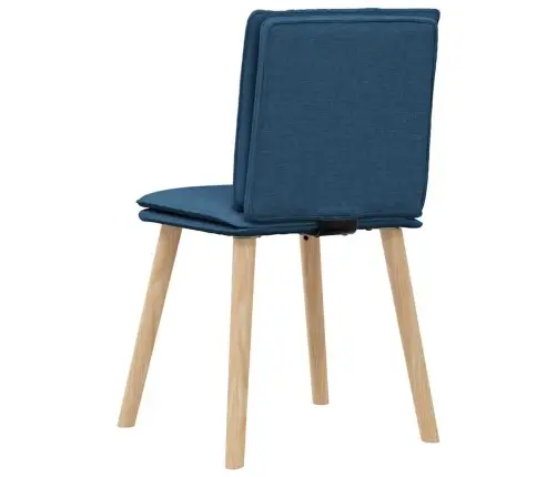 Virtuves Krēsli, 6 Gab., Zils Audums Vidaxl