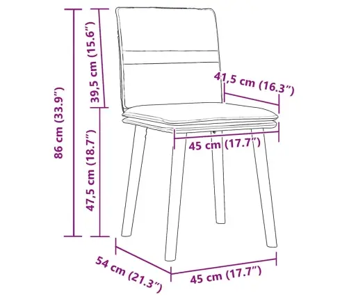 Virtuves Krēsli, 6 Gab., Džinsa Zils Audums Vidaxl