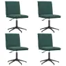 Virtuves Krēsli, 4 Gab., Tumši Zaļš Samts Vidaxl