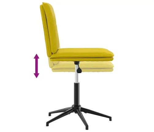 Virtuves Krēsli, 4 Gab., Dzeltens Samts Vidaxl