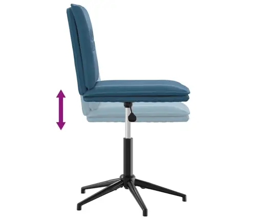 Valgomojo Kėdės, 4Vnt., Mėlynos Spalvos, Aksomas
