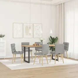 Virtuves Krēsli, 6 Gab., Mākonis Pelēks Audums Vidaxl